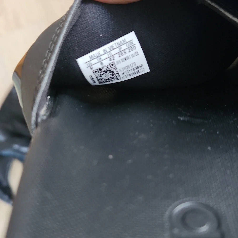 adidas Black Slide Sandals with Three Stripes - Picture 5 of 5